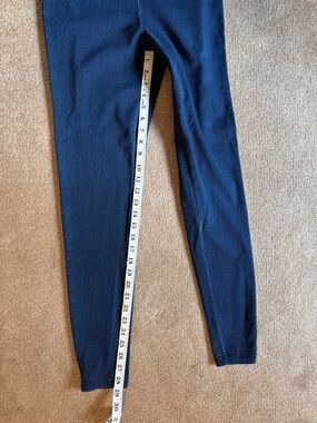 Lands' End Navy High-Rise Denim Leggings